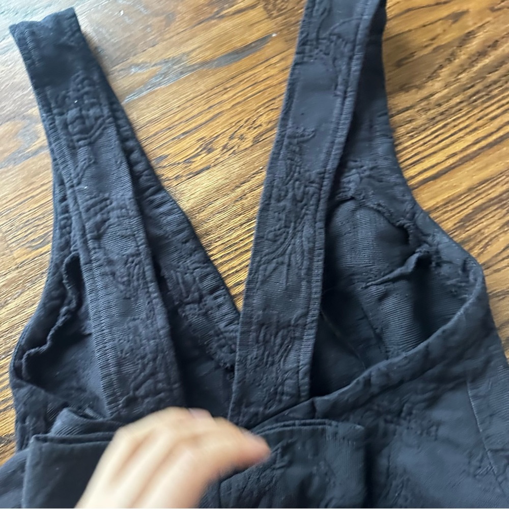 Free People Elegant Black Bow-Back Mini cocktail Dress - Picture 12 of 16